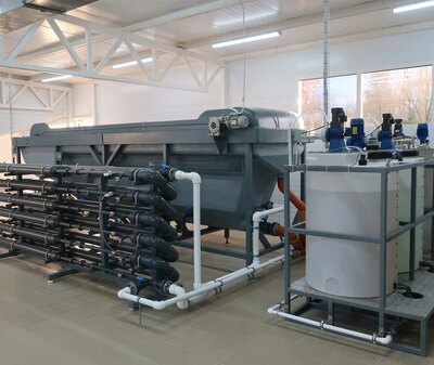 Комплекс очистных сооружений производственных стоков на Рыбоперерабатывающем заводе «Посейдон».